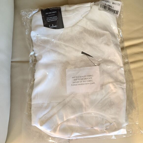 Lulus Charming Celebration White Taffeta Bow Mini Dress XS - Picture 6 of 9